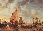VLIEGER, Simon de Visit of Frederick Hendriks II to Dordrecht in 1646 asr Spain oil painting reproduction